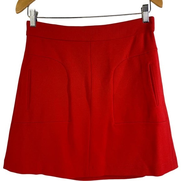 MAEVE Anthropologie Novato A-Line Front Pockets Zipper Retro Style Mini Skirt - Picture 4 of 15